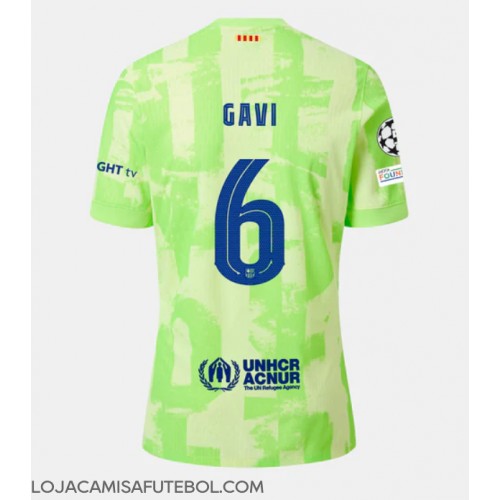 Camisa de Futebol Barcelona Paez Gavi #6 Equipamento Alternativo 2024-25 Manga Curta